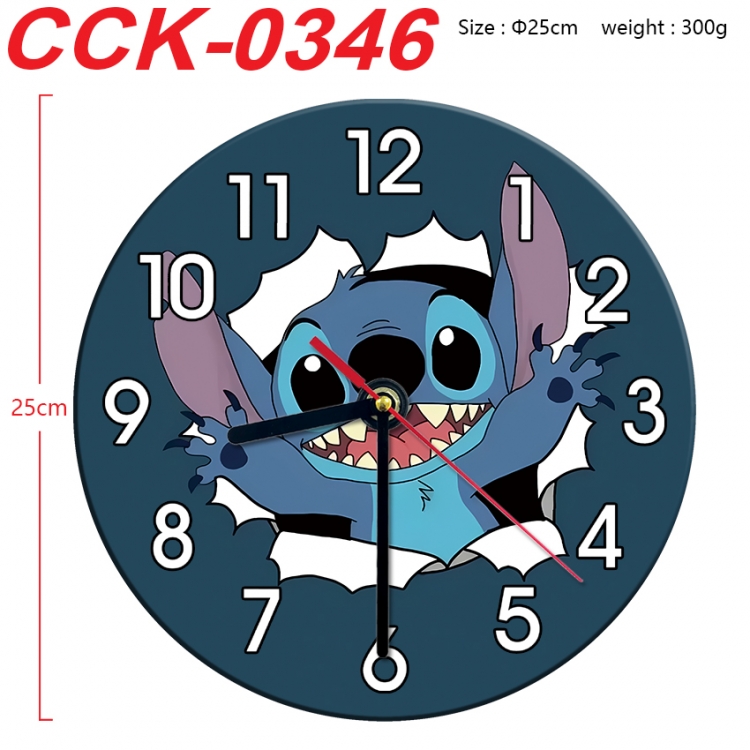 Lilo & Stitch Anime peripheral printed full-color wall clock 25cm