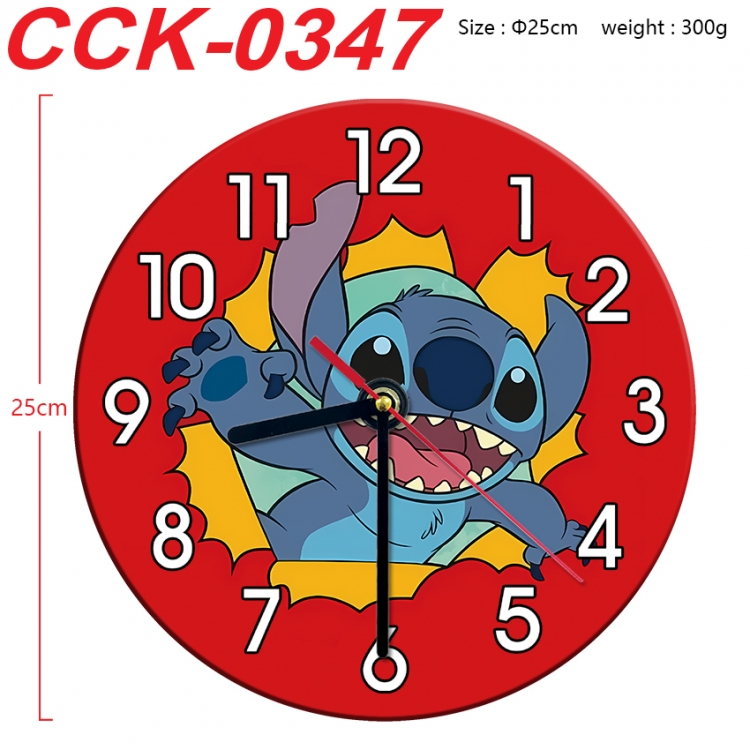 Lilo & Stitch Anime peripheral printed full-color wall clock 25cm