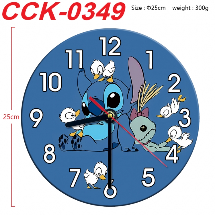 Lilo & Stitch Anime peripheral printed full-color wall clock 25cm