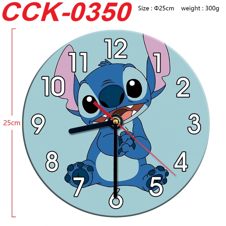 Lilo & Stitch Anime peripheral printed full-color wall clock 25cm