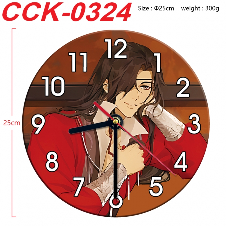 Heaven Official's Blessing Anime peripheral printed full-color wall clock 25cm  CCK-0324