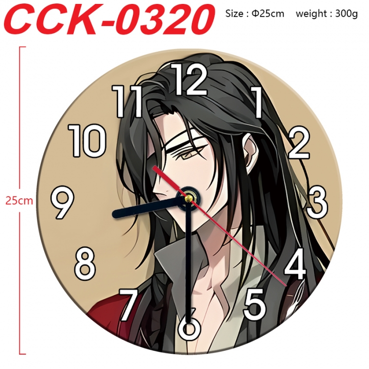 Heaven Official's Blessing Anime peripheral printed full-color wall clock 25cm CCK-0320