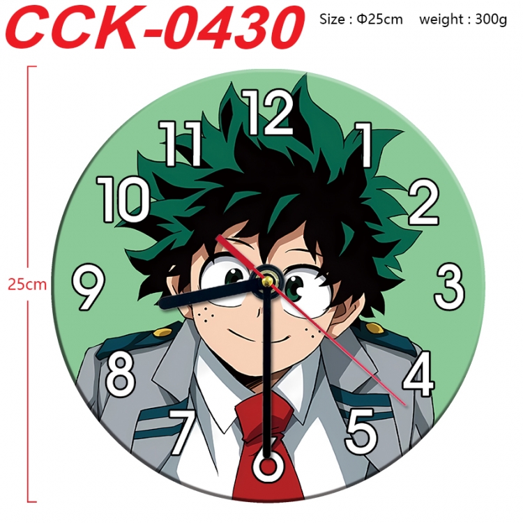 My Hero Academia Anime peripheral printed full-color wall clock 25cm  CCK-0430