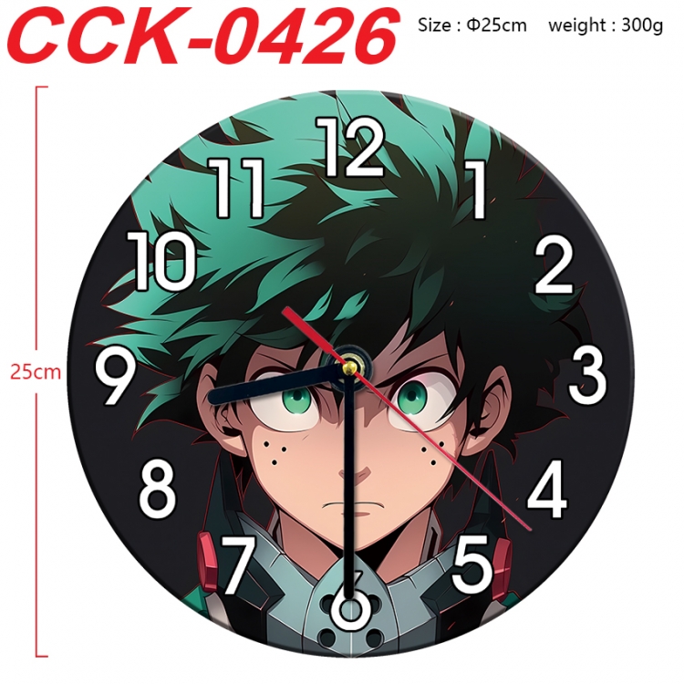 My Hero Academia Anime peripheral printed full-color wall clock 25cm CCK-0426