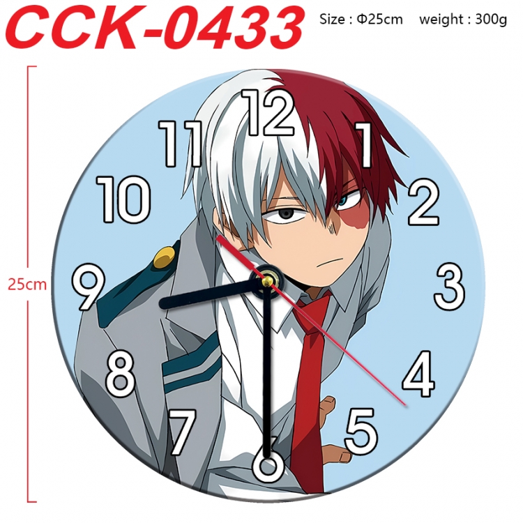 My Hero Academia Anime peripheral printed full-color wall clock 25cm CCK-0433