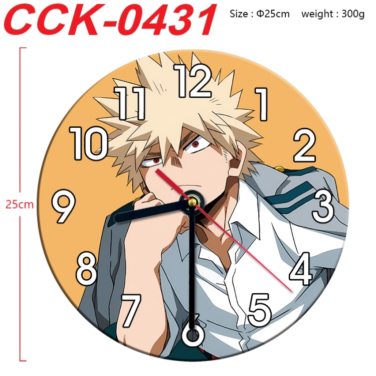 My Hero Academia Anime peripheral printed full-color wall clock 25cm CCK-0431