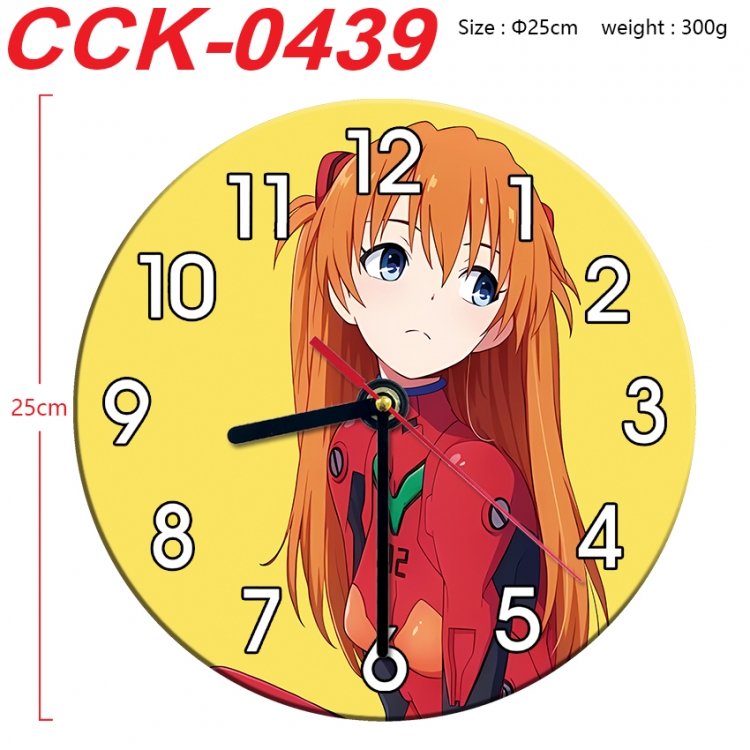 EVA Anime peripheral printed full-color wall clock 25cm CCK-0439