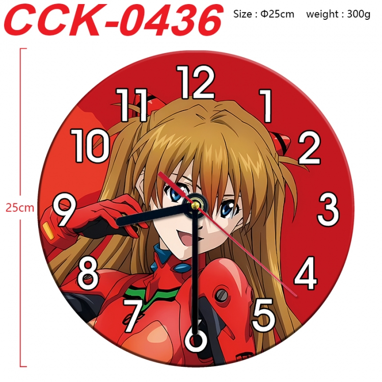 EVA Anime peripheral printed full-color wall clock 25cm  CCK-0436