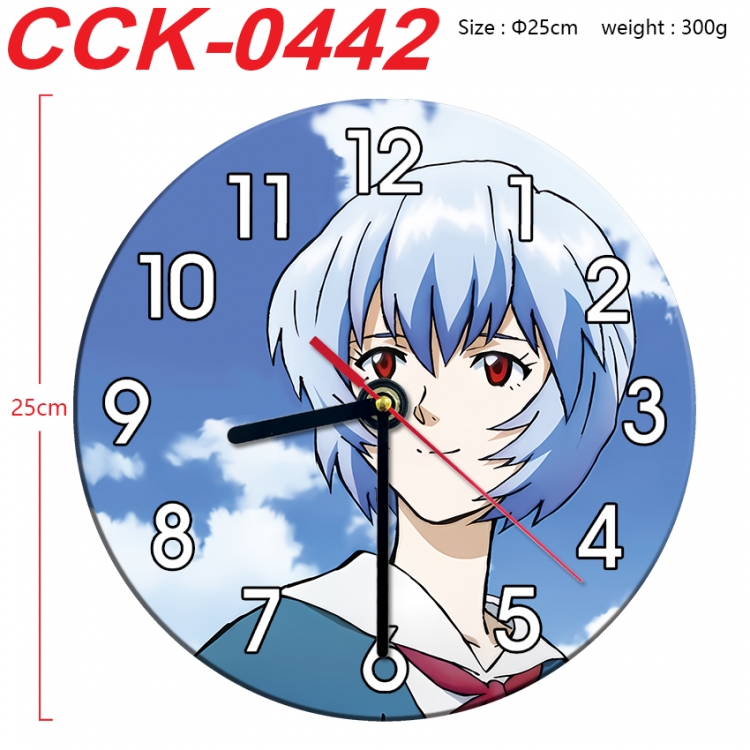 EVA Anime peripheral printed full-color wall clock 25cm CCK-0442