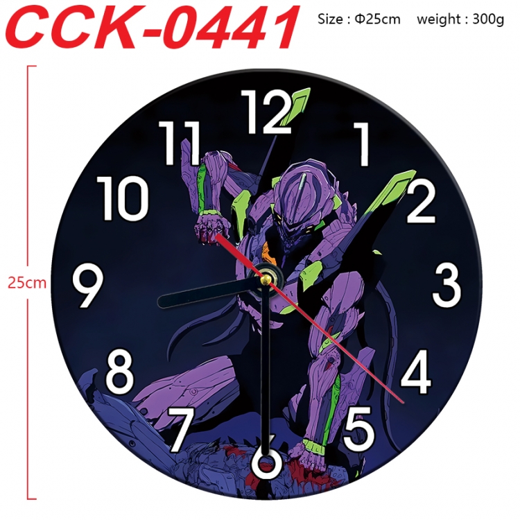 EVA Anime peripheral printed full-color wall clock 25cm CCK-0441