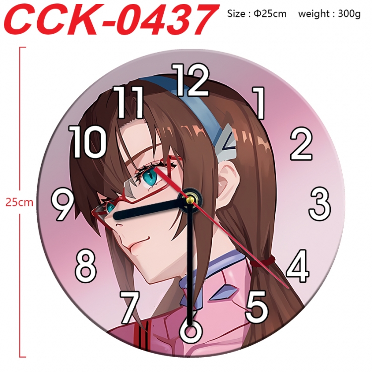 EVA Anime peripheral printed full-color wall clock 25cm  CCK-0437