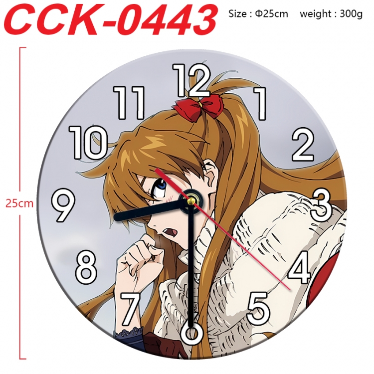 EVA Anime peripheral printed full-color wall clock 25cm CCK-0443