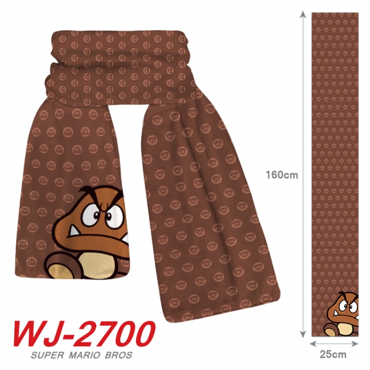 Super Mario Anime Plush Impression Scarf Neck 25x160cm WJ-2700