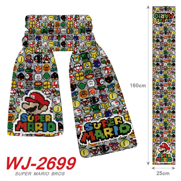 Super Mario Anime Plush Impression Scarf Neck 25x160cm WJ-2699