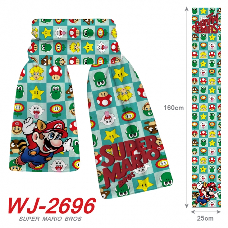 Super Mario Anime Plush Impression Scarf Neck 25x160cm WJ-2696