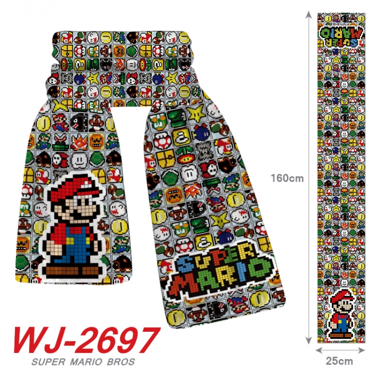 Super Mario Anime Plush Impression Scarf Neck 25x160cm  WJ-2697