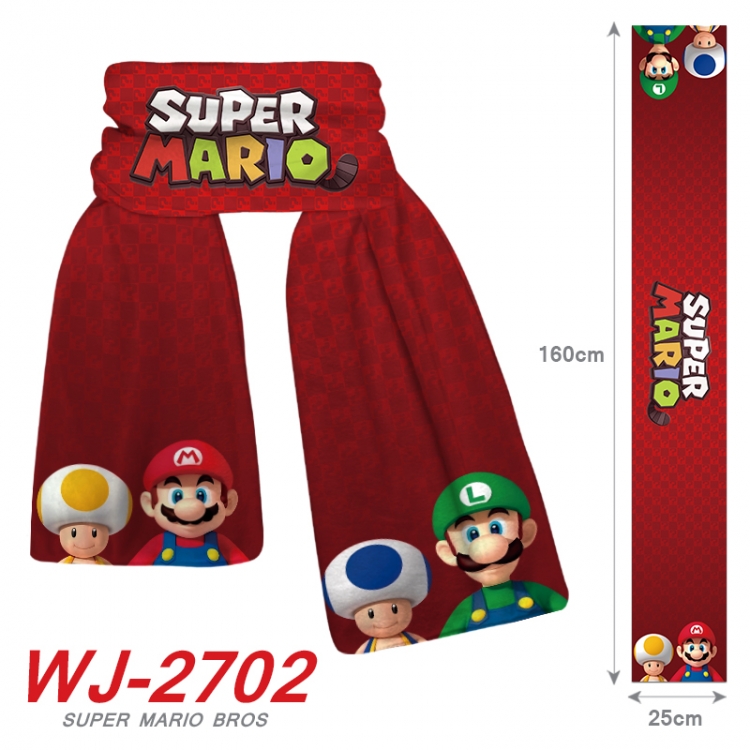 Super Mario Anime Plush Impression Scarf Neck 25x160cm WJ-2702