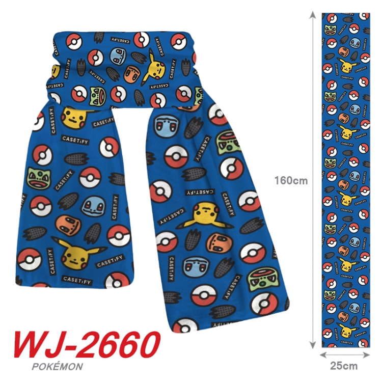 Pokemon Anime Plush Impression Scarf Neck 25x160cm  WJ-2660