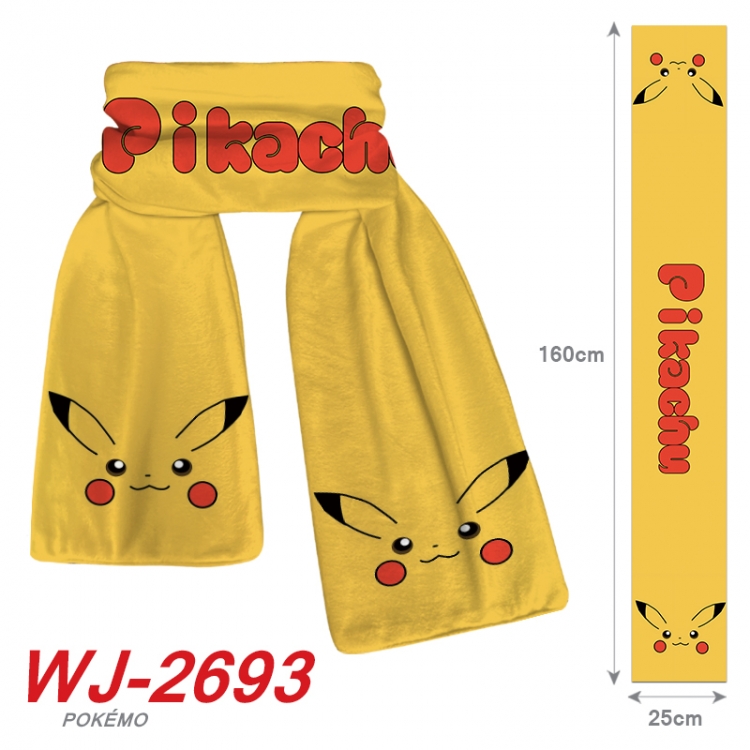 Pokemon Anime Plush Impression Scarf Neck 25x160cm  WJ-2693