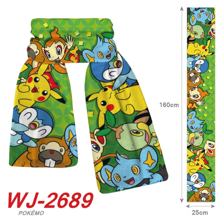 Pokemon Anime Plush Impression Scarf Neck 25x160cm  WJ-2689