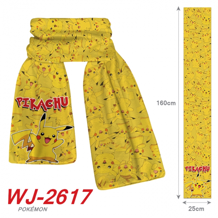 Pokemon Anime Plush Impression Scarf Neck 25x160cm  WJ-2617