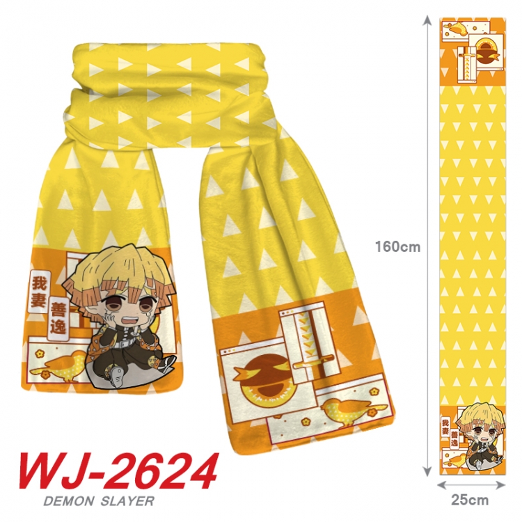 Demon Slayer Kimets Anime Plush Impression Scarf Neck 25x160cm  WJ-2624