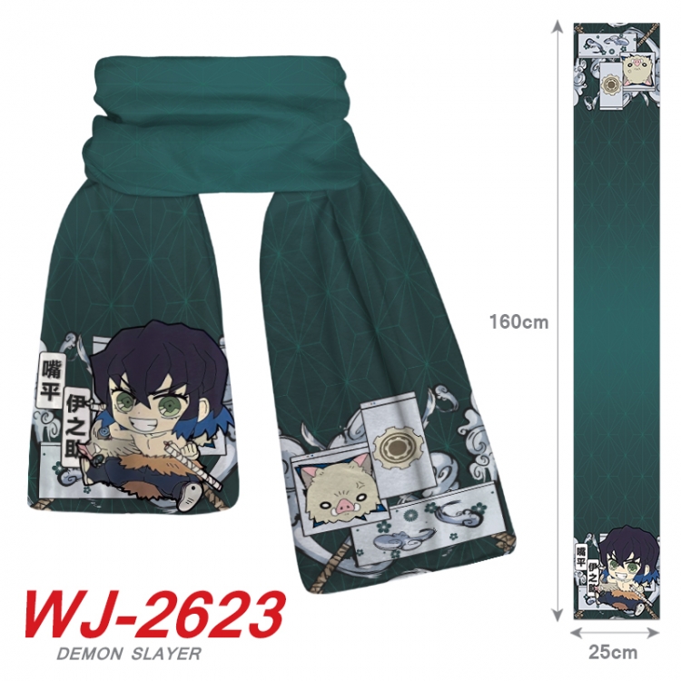 Demon Slayer Kimets Anime Plush Impression Scarf Neck 25x160cm WJ-2623