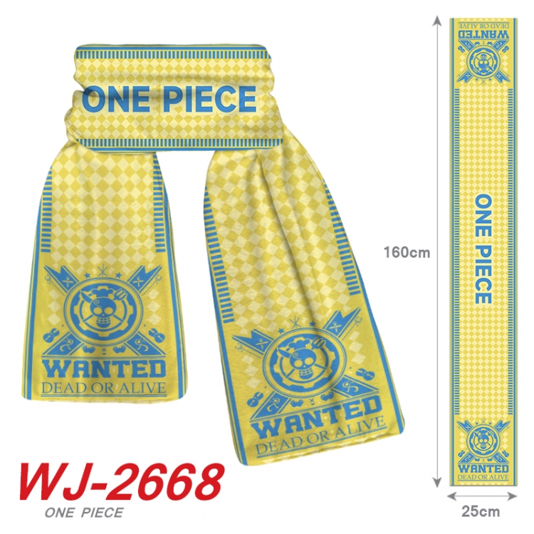 One Piece Anime Plush Impression Scarf Neck 25x160cm WJ-2668