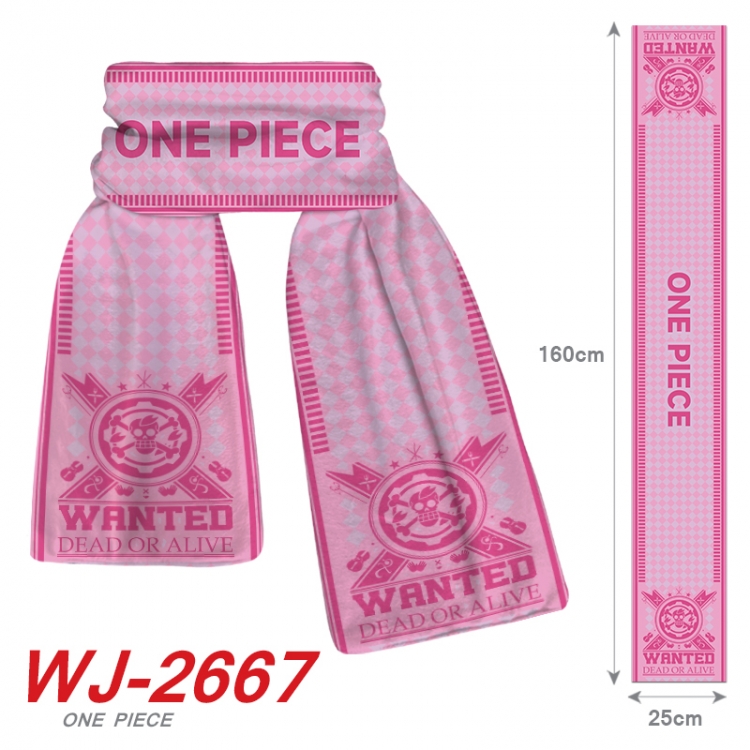 One Piece Anime Plush Impression Scarf Neck 25x160cm WJ-2667