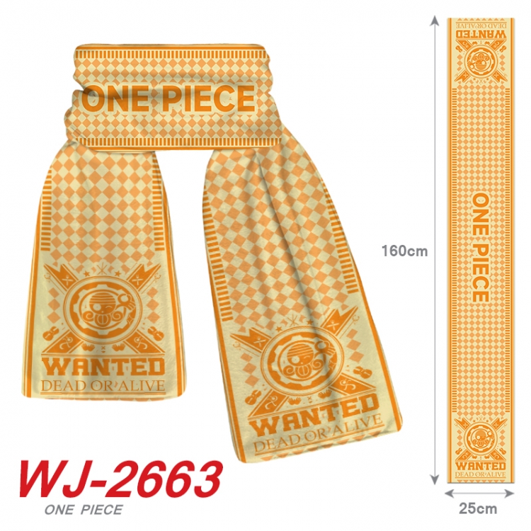 One Piece Anime Plush Impression Scarf Neck 25x160cm WJ-2663