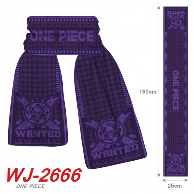 One Piece Anime Plush Impression Scarf Neck 25x160cm WJ-2666