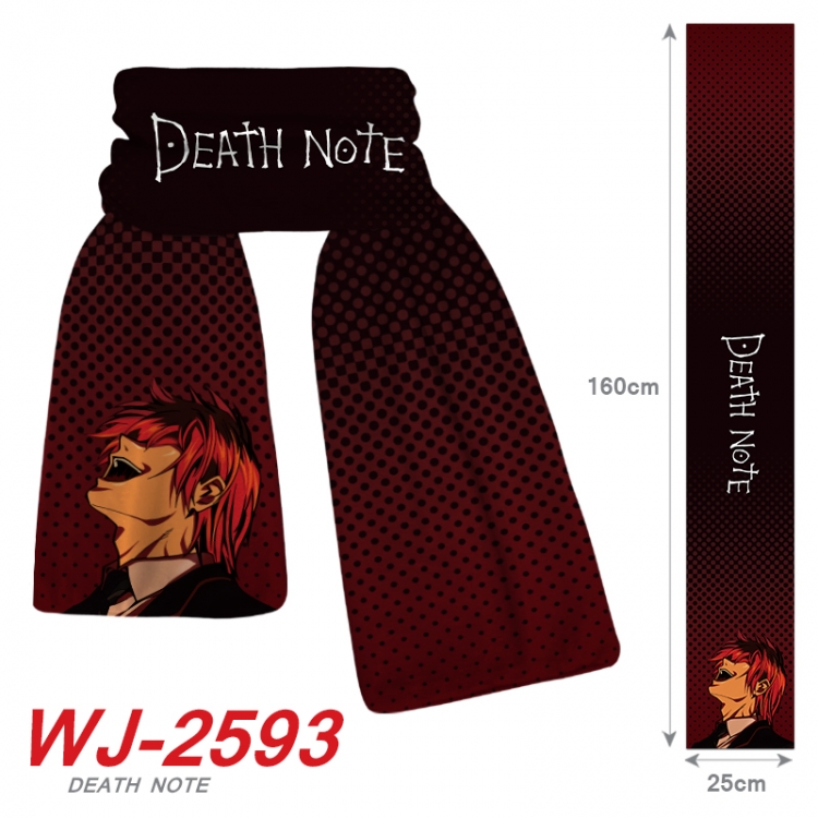 Death note Anime Plush Impression Scarf Neck 25x160cm  WJ-2593