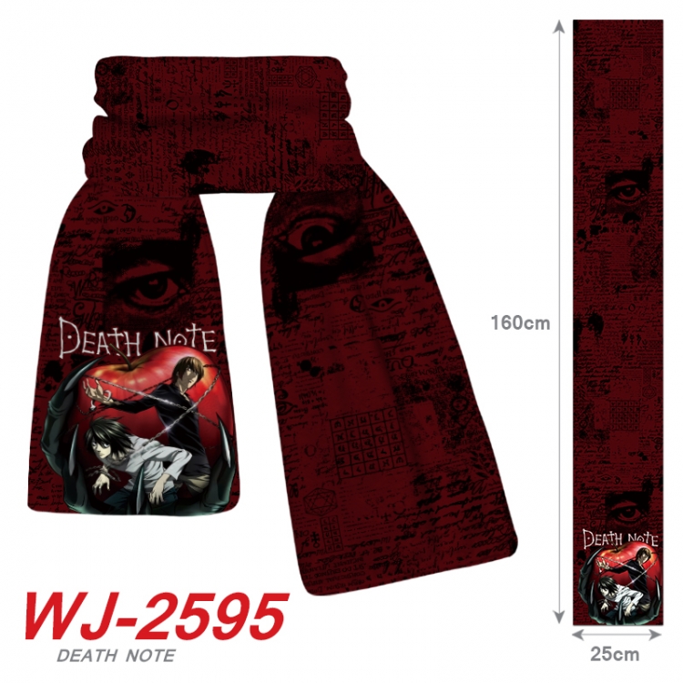 Death note Anime Plush Impression Scarf Neck 25x160cm WJ-2595