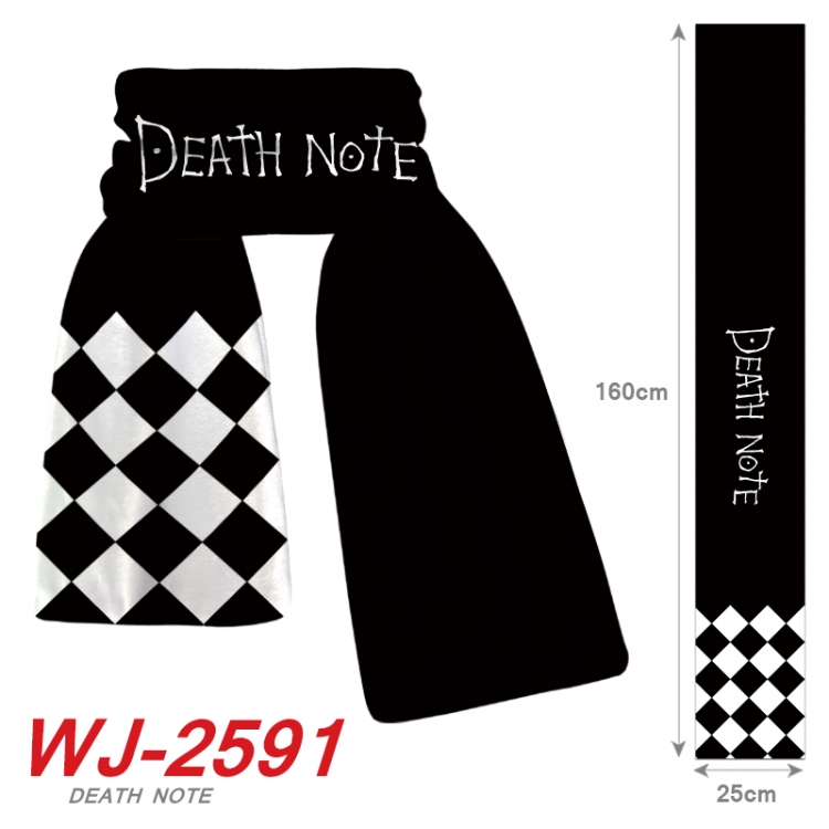 Death note Anime Plush Impression Scarf Neck 25x160cm  WJ-2591