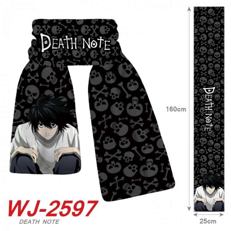 Death note Anime Plush Impression Scarf Neck 25x160cm  WJ-2597