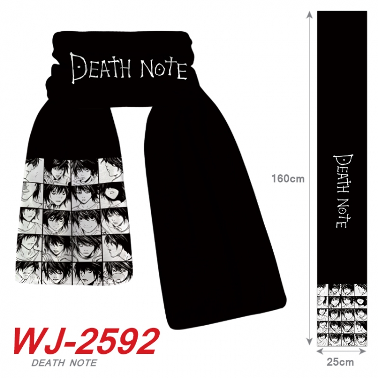 Death note Anime Plush Impression Scarf Neck 25x160cm  WJ-2592