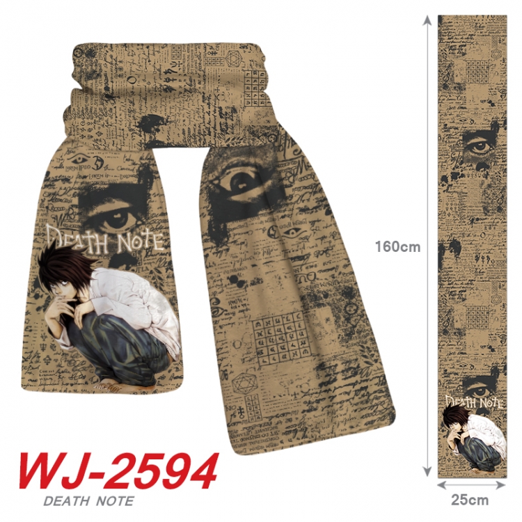 Death note Anime Plush Impression Scarf Neck 25x160cm  WJ-2594