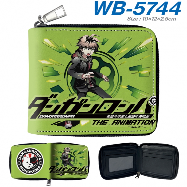 Dangan-Ronpa Anime color short full zip folding wallet 10x12x2.5cm  WB-5744