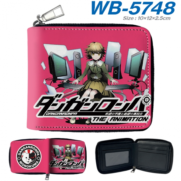 Dangan-Ronpa Anime color short full zip folding wallet 10x12x2.5cm WB-5748