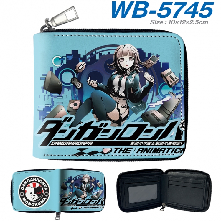 Dangan-Ronpa Anime color short full zip folding wallet 10x12x2.5cm WB-5745