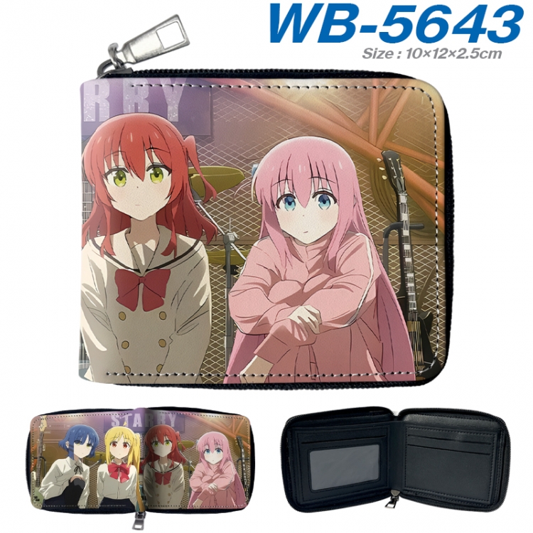 BOCCHI THE ROCK! Anime color short full zip folding wallet 10x12x2.5cm WB-5643