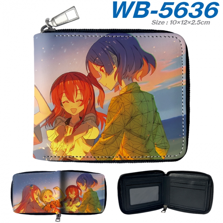 BOCCHI THE ROCK! Anime color short full zip folding wallet 10x12x2.5cm WB-5636