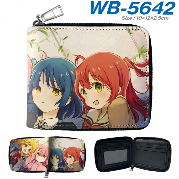 BOCCHI THE ROCK! Anime color short full zip folding wallet 10x12x2.5cm WB-5642