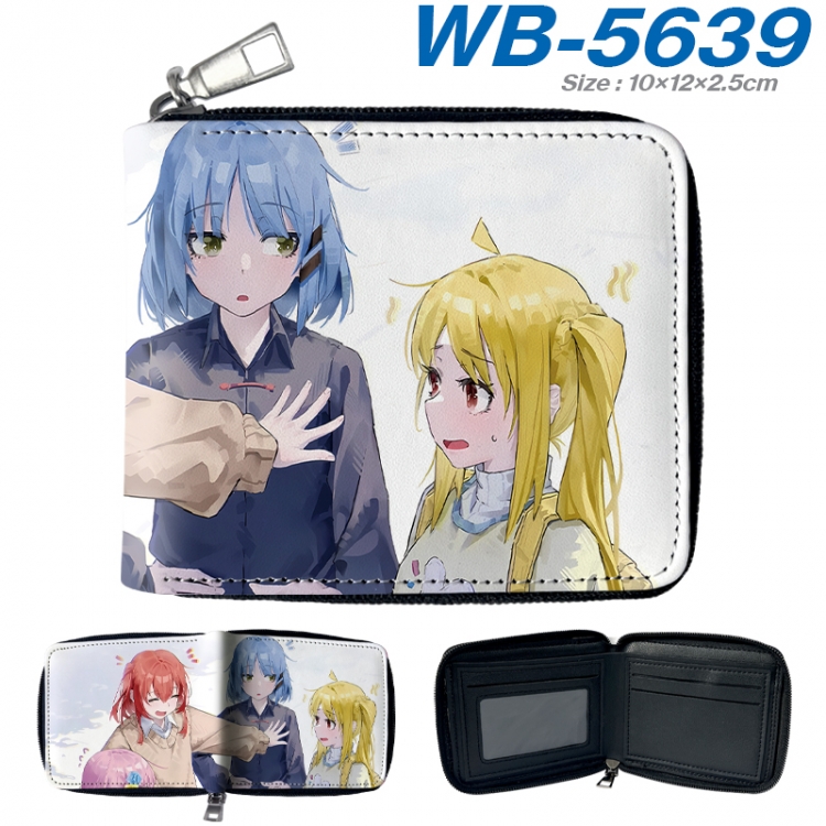 BOCCHI THE ROCK! Anime color short full zip folding wallet 10x12x2.5cm WB-5639