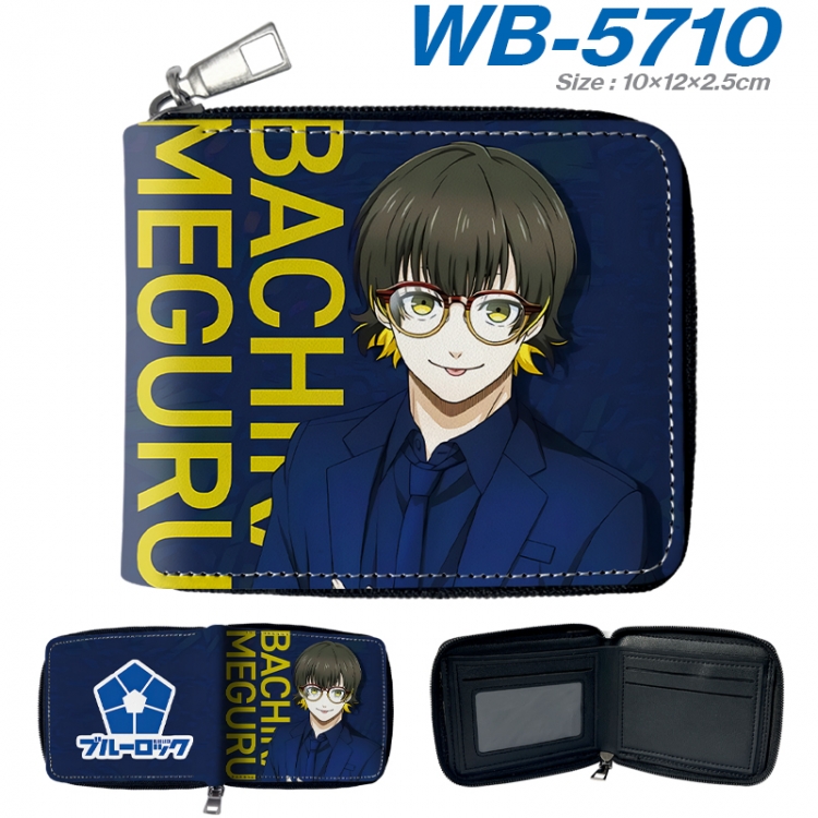 BLUE LOCK Anime color short full zip folding wallet 10x12x2.5cm  WB-5710