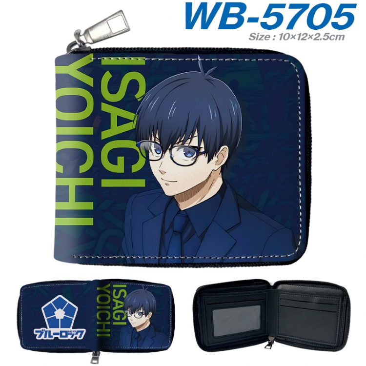 BLUE LOCK Anime color short full zip folding wallet 10x12x2.5cm WB-5705