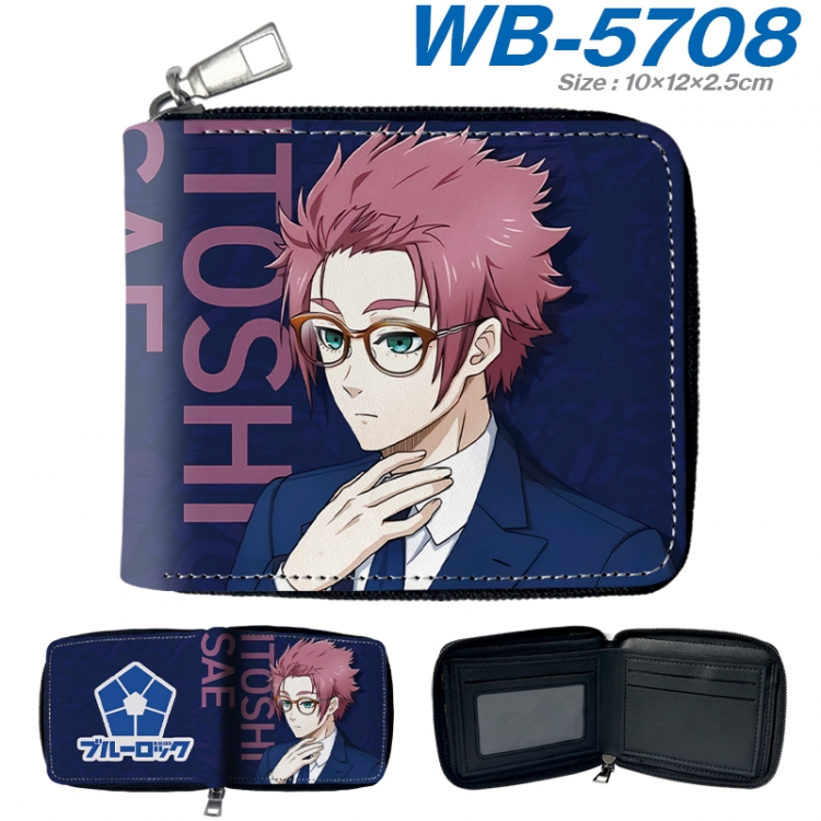 BLUE LOCK Anime color short full zip folding wallet 10x12x2.5cm WB-5708