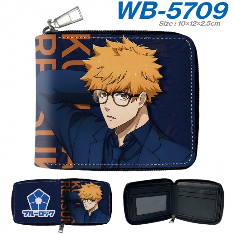 BLUE LOCK Anime color short full zip folding wallet 10x12x2.5cm  WB-5709