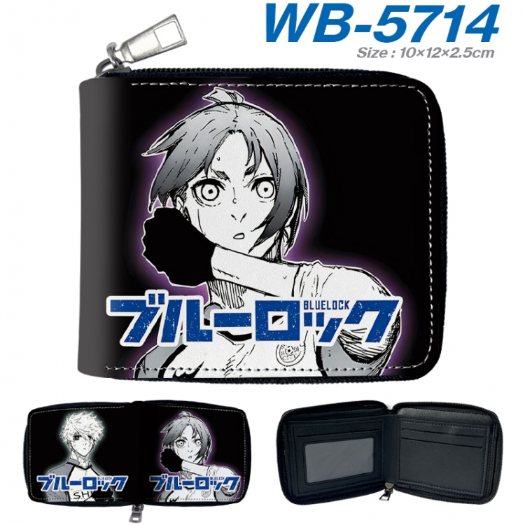 BLUE LOCK Anime color short full zip folding wallet 10x12x2.5cm  WB-5714