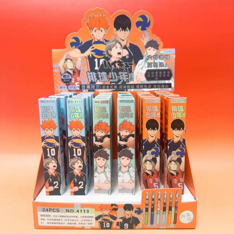 Haikyuu!!  Blind box pen boxed student quick-drying gel pen student pen a set of 24